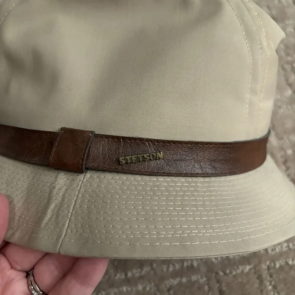 Stetson Vintage Safari Rain Hat Mens S Tan Thinsulate Thermal Insulation Fedora